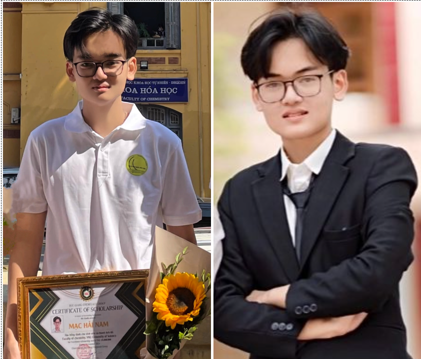 Nam sinh Mạc Hải Nam - sinh viên trường ĐH Khoa học tự nhiên, Đại học Quốc gia Hà Nội.