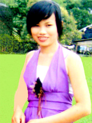 Di ảnh Trần Thị Thu Hương . Ảnh do gia đình nạn nhân cung cấp Di ảnh Trần Thị Thu Hương