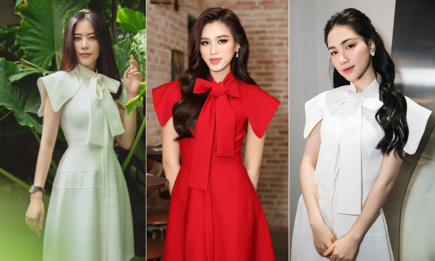 Mới đây, các fans lại phát hiện ra thêm một màn 'đụng hàng' của Đỗ Thị Hà và dàn mỹ nhân Việt. Tuy nhiên, nếu hầu hết các người đẹp khác đều chọn tông màu trắng thì HHVN 2020 lại lựa chọn cho riêng mình tông màu đỏ rực khiến cô vô cùng nổi bật và khác biệt. Mới đây, các fans lại phát hiện ra thêm một màn 'đụng hàng' của Đỗ Thị Hà và dàn mỹ nhân Việt. Tuy nhiên, nếu hầu hết các người đẹp khác đều chọn tông màu trắng thì HHVN 2020 lại lựa chọn cho riêng mình tông màu đỏ rực khiến cô vô cùng nổi bật và khác biệt.