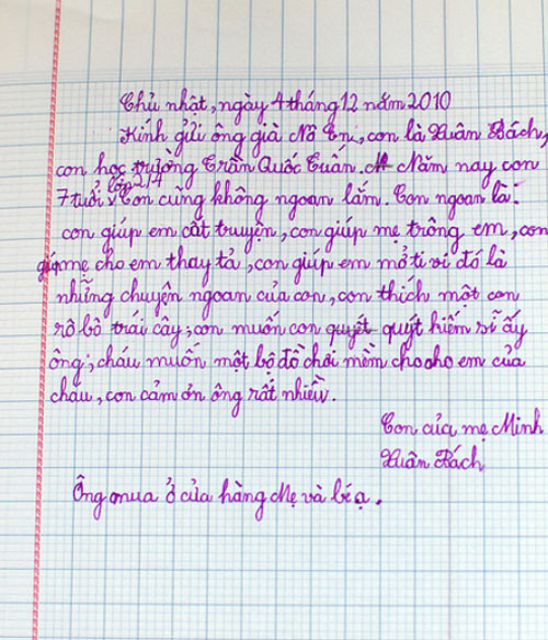 Cho Ông già Noel địa chỉ mua hàng luôn: “Ông mua ở cửa hàng Mẹ và bé ạ”