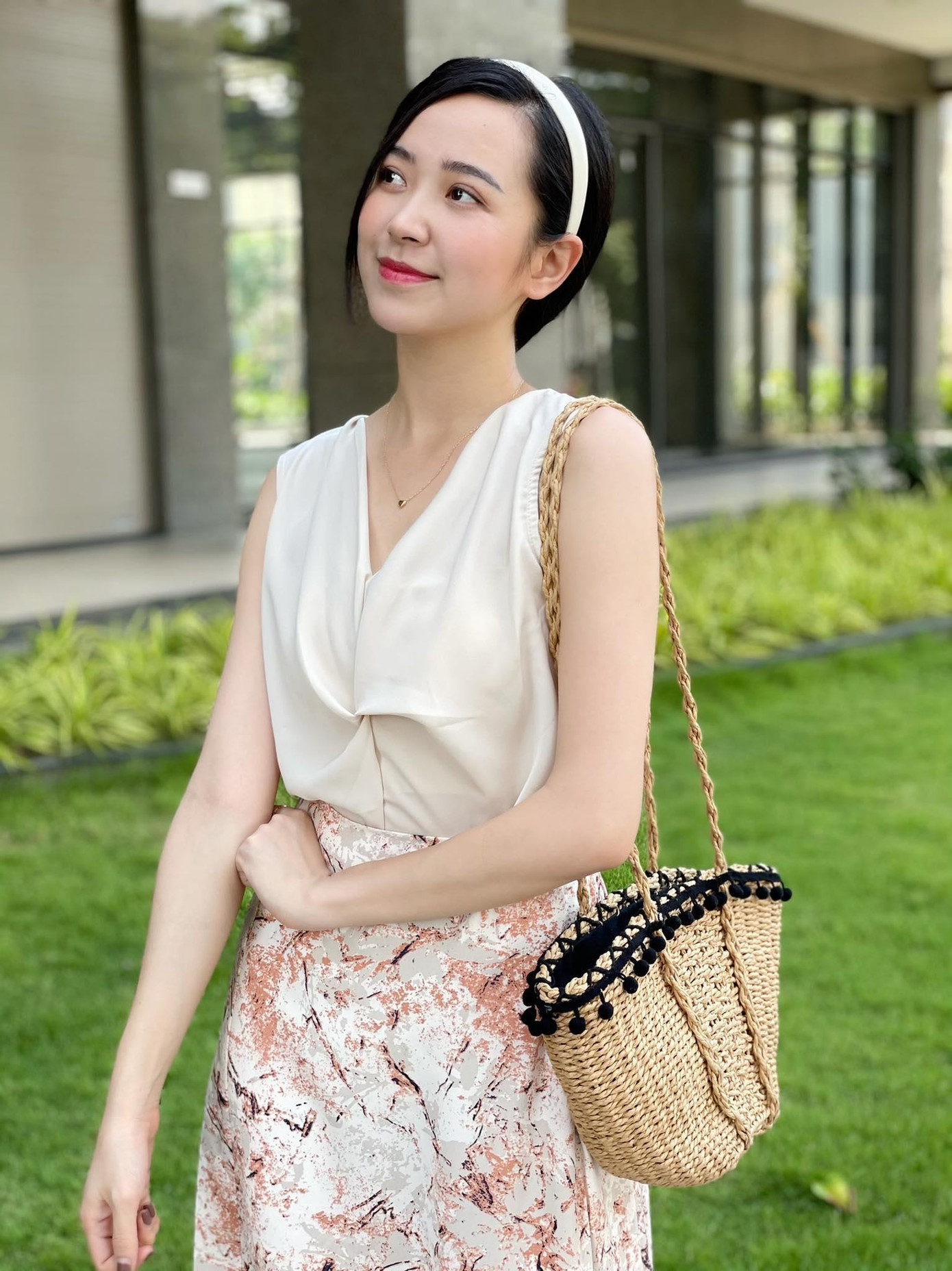 Kim Oanh ngoài đời.