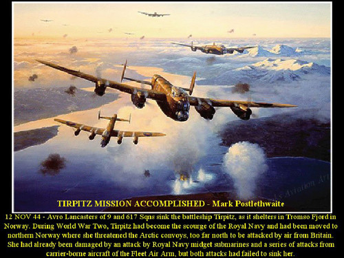 Hai chiếc Avro Lancaster của Anh chở bom nặng 5,5 tấn, còn mang biệt danh “Bom tấn”