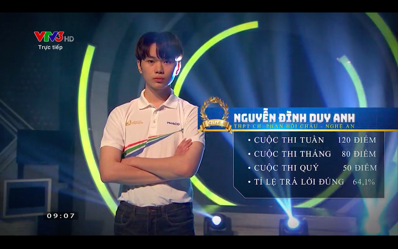Chàng trai Quảng Ninh Nguyễn Hoàng Khánh vô địch Đường lên đỉnh Olympia năm thứ 21 ảnh 26 Chàng trai Quảng Ninh Nguyễn Hoàng Khánh vô địch Đường lên đỉnh Olympia năm thứ 21 ảnh 26