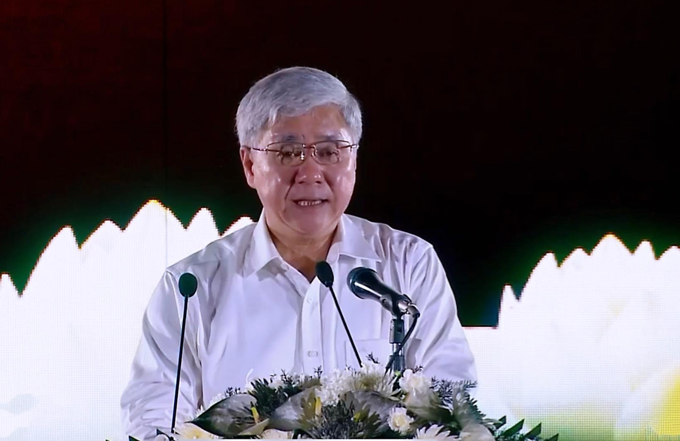 Ông Đỗ Văn Chiến, Bí thư Trung ương Đảng, Bí thư Đảng đoàn MTTQ Việt Nam, Chủ tịch UBTƯ MTTQ Việt Nam phát biểu khai mạc. Ảnh: Như Ý