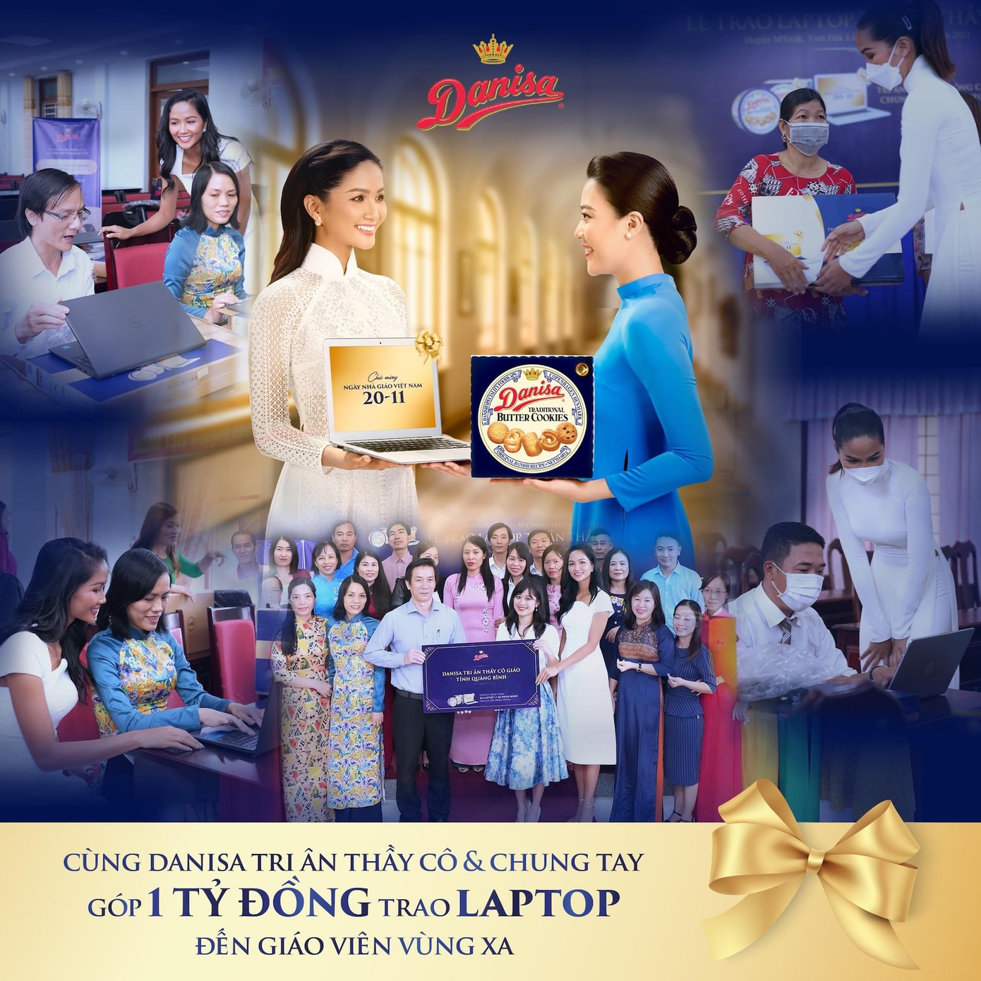 Hoa hậu H’Hen Niê tiếp tục đồng hành cùng chương trình với vai trò đại sứ và tham gia vào hành trình trao tặng laptop này cùng Danisa. Hoa hậu H’Hen Niê tiếp tục đồng hành cùng chương trình với vai trò đại sứ và tham gia vào hành trình trao tặng laptop này cùng Danisa.