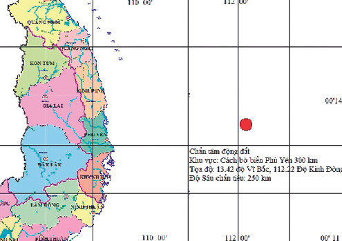 Động đất ngoài khơi Phú Yên sáng sớm qua lại thêm dấu hiệu hoài nghi về hoạt động của vùng núi lửa trẻ ở nam Trung Bộ, theo GS.TS Nguyễn Đình Xuyên