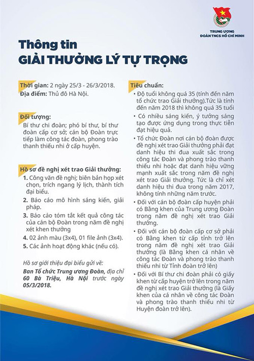 87 cán bộ Đoàn xuất sắc nhận giải thưởng Lý Tự Trọng ảnh 1