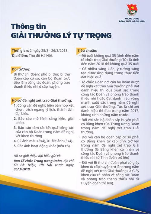 87 cán bộ Đoàn xuất sắc nhận giải thưởng Lý Tự Trọng ảnh 1