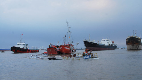 Hiện trường nơi tàu Biển Nam 17 bị chìm