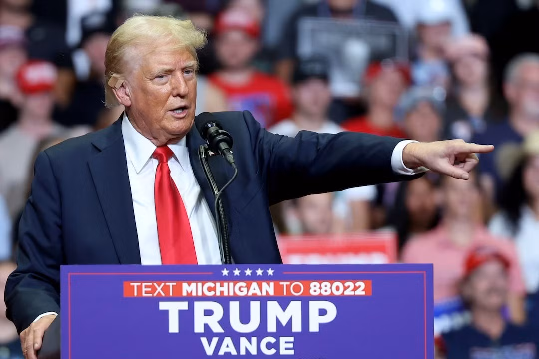 Ông Donald Trump tại cuộc vận động tranh cử ngày 20/7. (Ảnh: Reuters)
