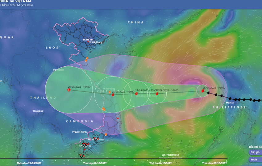 Hình ảnh dự báo đường đi của bão Noru. Hình ảnh dự báo đường đi của bão Noru.