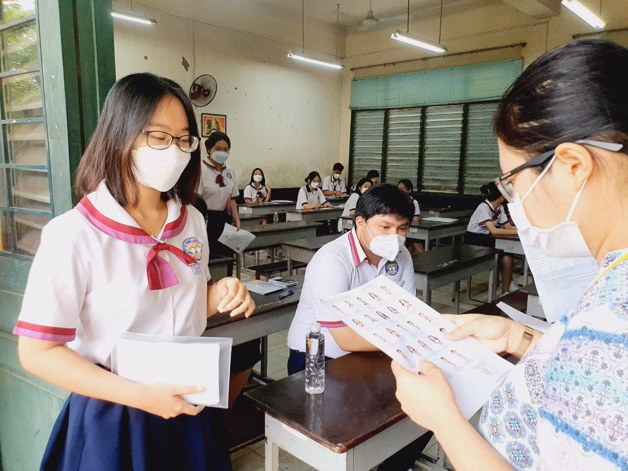 Thí sinh tham dự kỳ thi tốt nghiệp THPT 2022 tại TPHCM