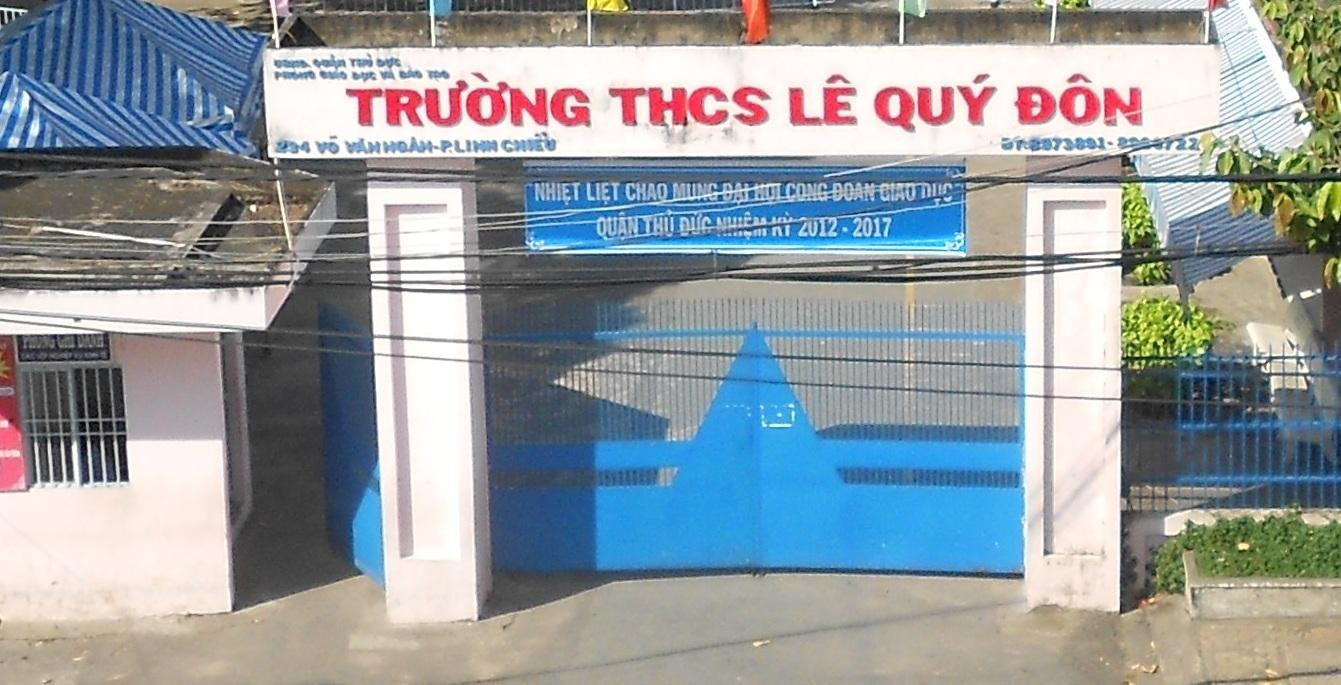 Trường THCS Lê Quý Đôn, TP Thủ Đức, TPHCM (ảnh internet) Trường THCS Lê Quý Đôn, TP Thủ Đức, TPHCM (ảnh internet)