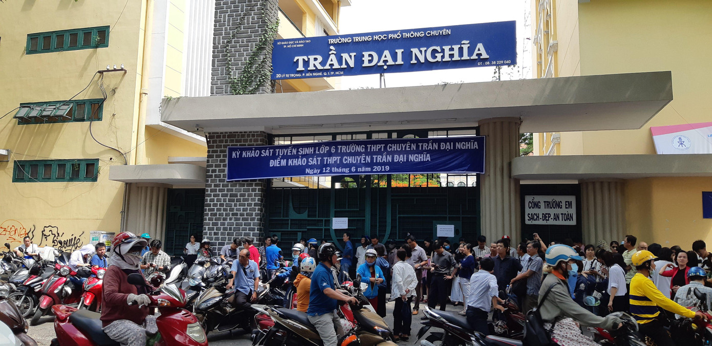 Trường THPT Chuyên Trần Đại Nghĩa là trường duy nhất ở TPHCM tổ chức khảo sát đầu vào lớp 6