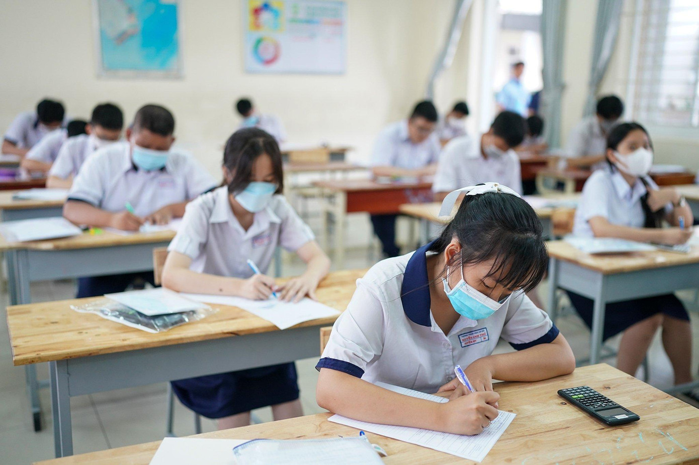 Thí sinh tham dự kỳ thi lớp 10 năm 2022- 2023 tại TPHCM