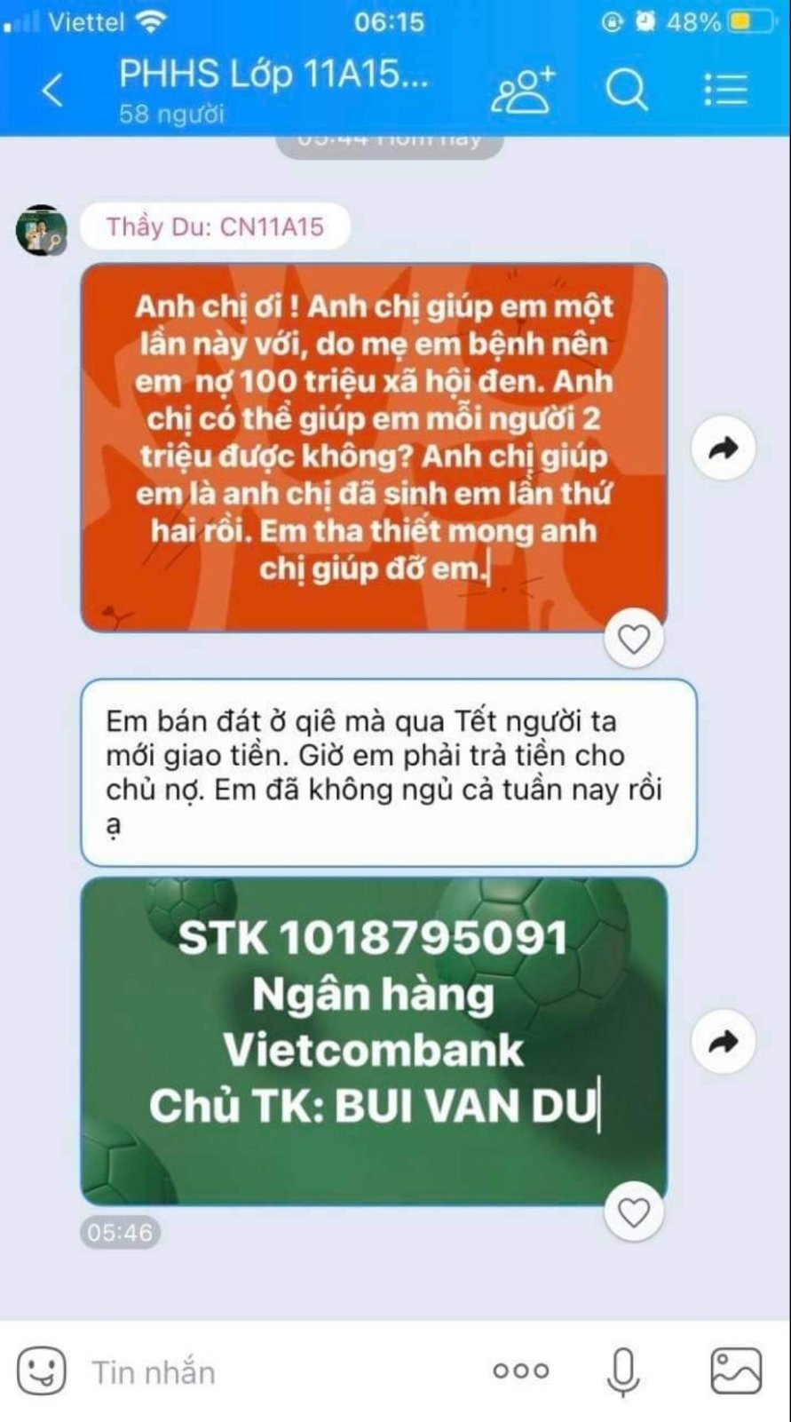 Tin nhắn lan truyền trên mạng xã hội Tin nhắn lan truyền trên mạng xã hội