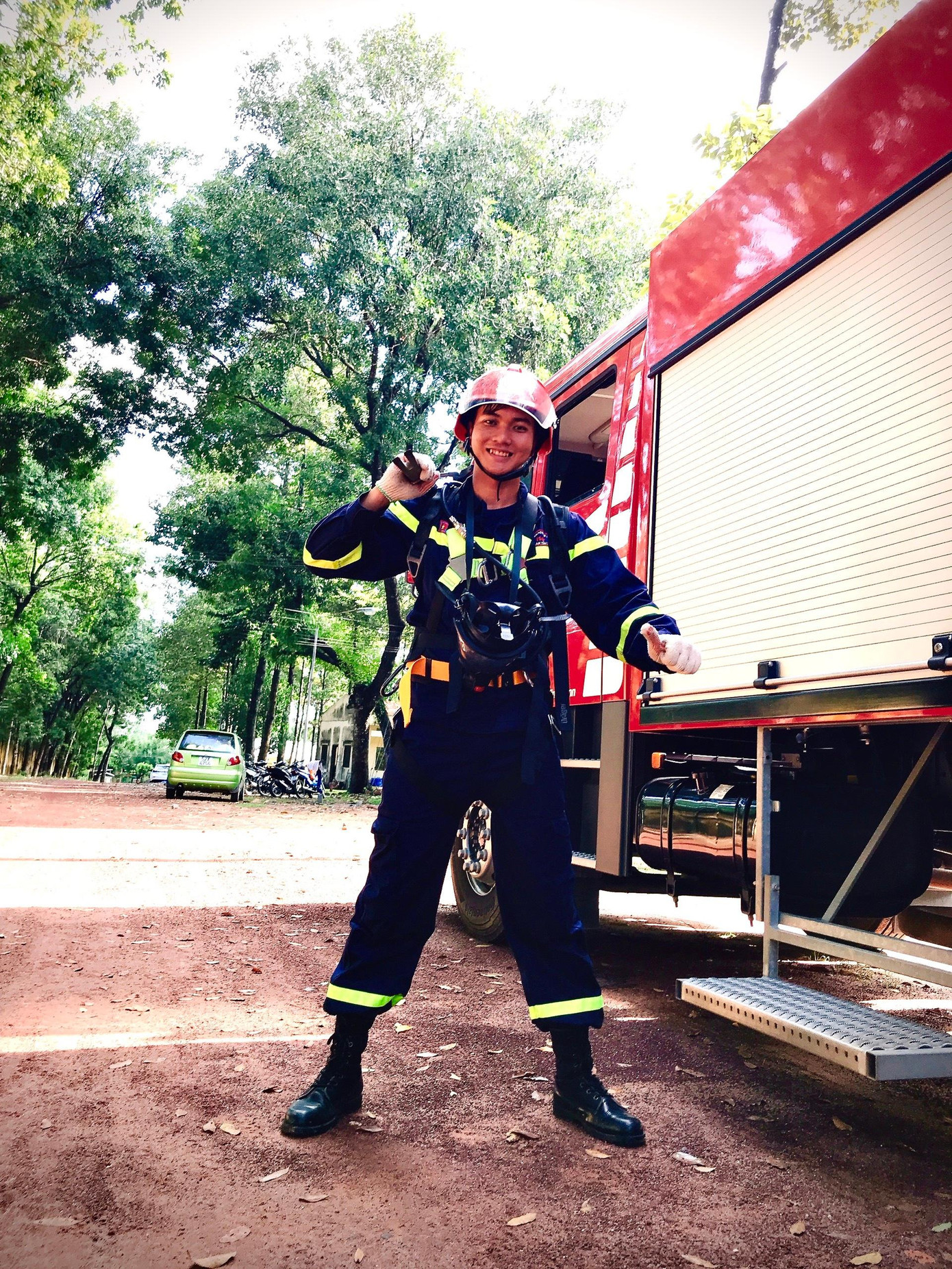 Trung úy Hà Quốc Quân- Bí thư Chi Đoàn Phòng Cảnh sát PCCC và CNCH Công an tỉnh Tây Ninh