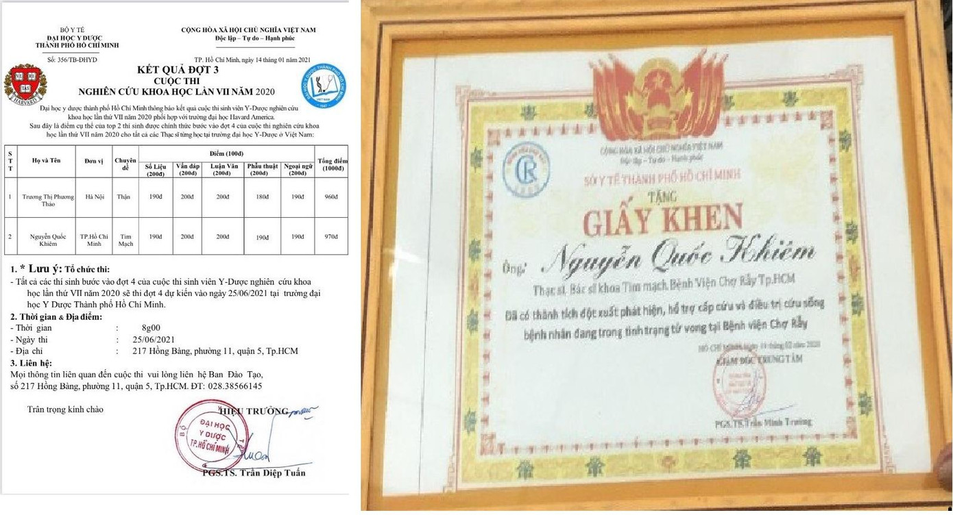 Các giấy tờ do Nguyễn Quốc Khiêm làm giả Các giấy tờ do Nguyễn Quốc Khiêm làm giả