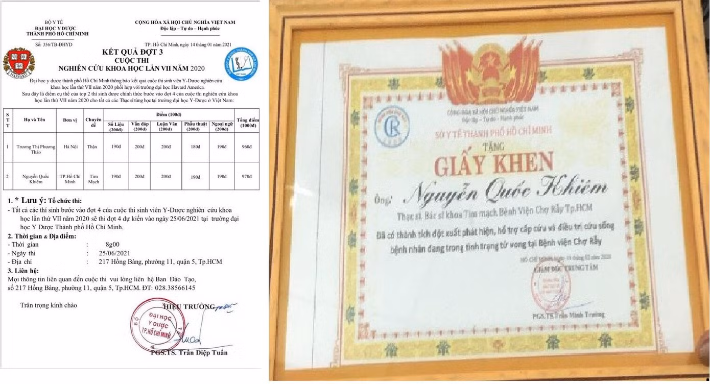 Các giấy tờ do Nguyễn Quốc Khiêm làm giả