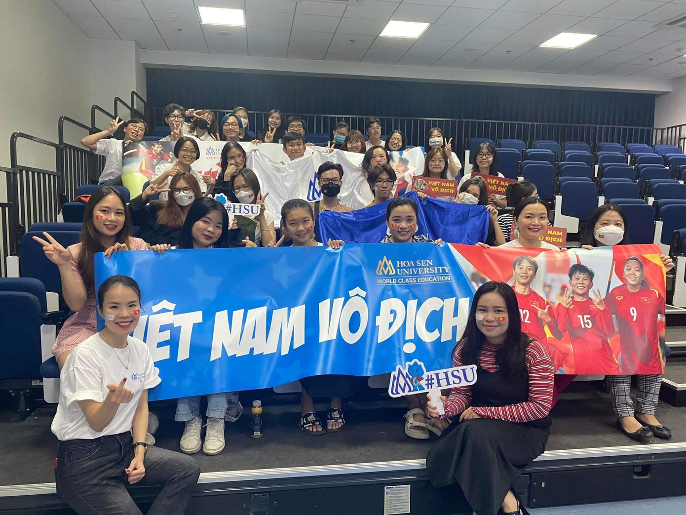 Sinh viên đã sẵn sàng cổ vũ Đội tuyển bóng đá nữ Việt Nam