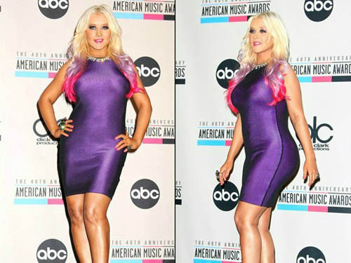 Christina Aguilera chứng minh béo vẫn có thể đẹp, nhưng mạo hiểm với các màu tóc thì không nên