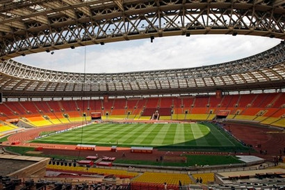 Sân Luzhniki đã sẵn sàng cho trận chung kết lịch sử. Ảnh: AP