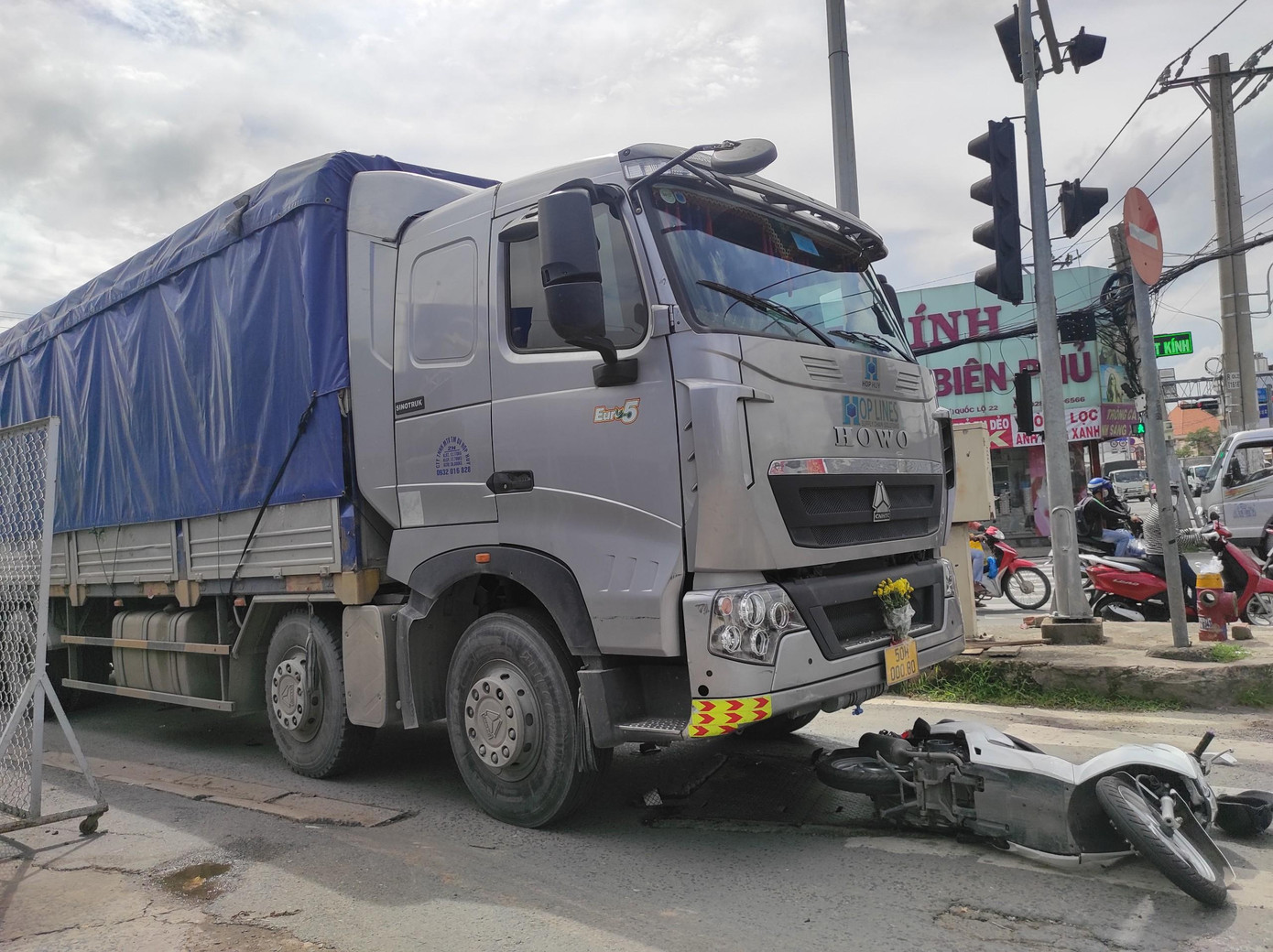 Hiện trường vụ tai nạn.