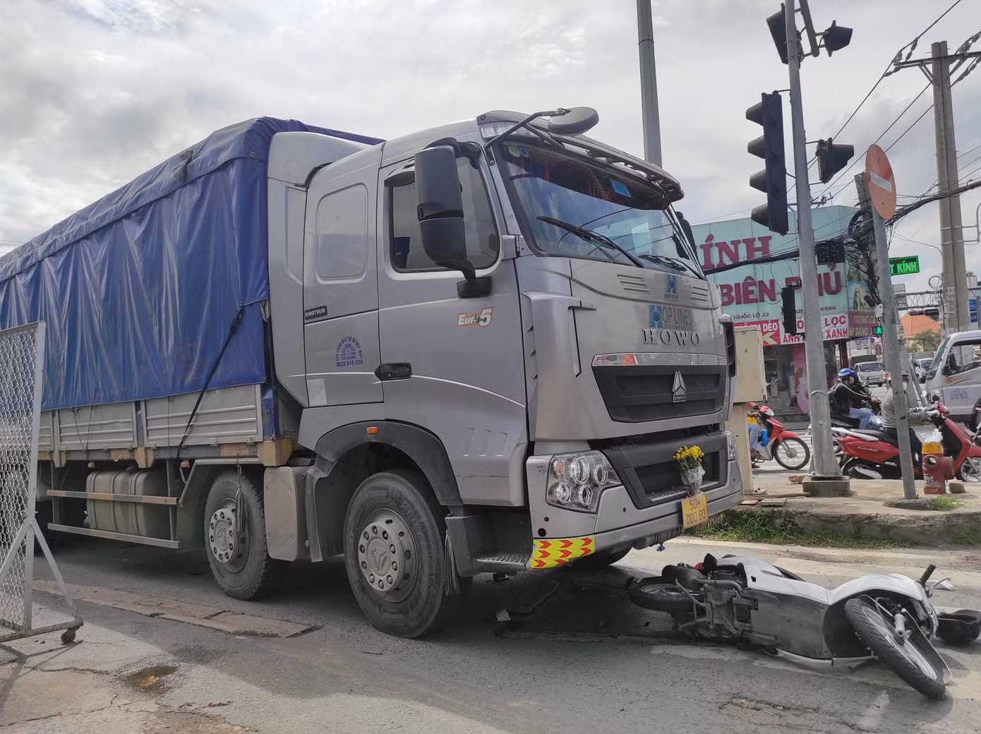 Hiện trường vụ tai nạn.