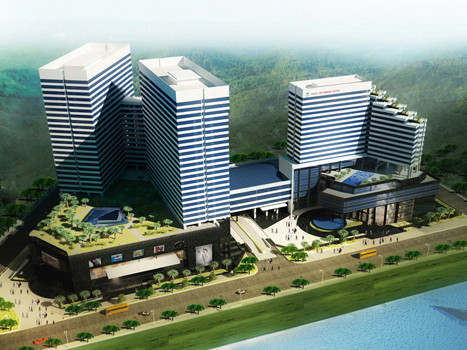 Phối cảnh giai đoạn 1 của khu phức hợp Hoang Anh Gia Lai Myanmar Centre tại Yangon