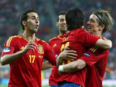 Các cầu thủ Tây Ban Nha đang có phong độ ổn định tại Euro 2012