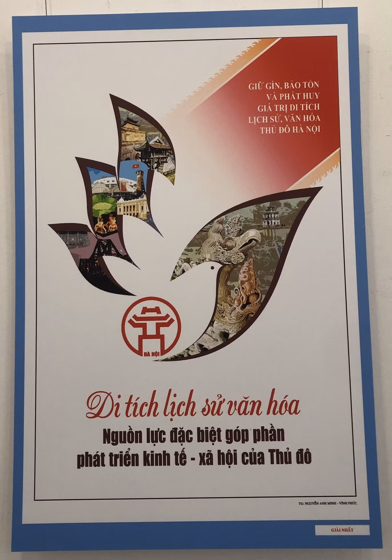 Một số tác phẩm cổ động giữ gìn, bảo tồn và phát huy giá trị lịch sử, văn hóa Thủ đô.