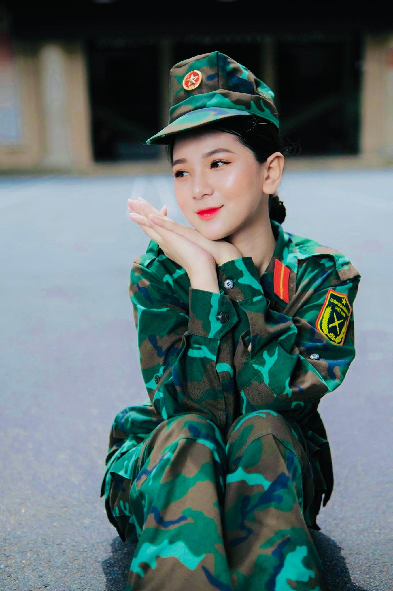 Thu An tự hào khi được học trong môi trường quân đội