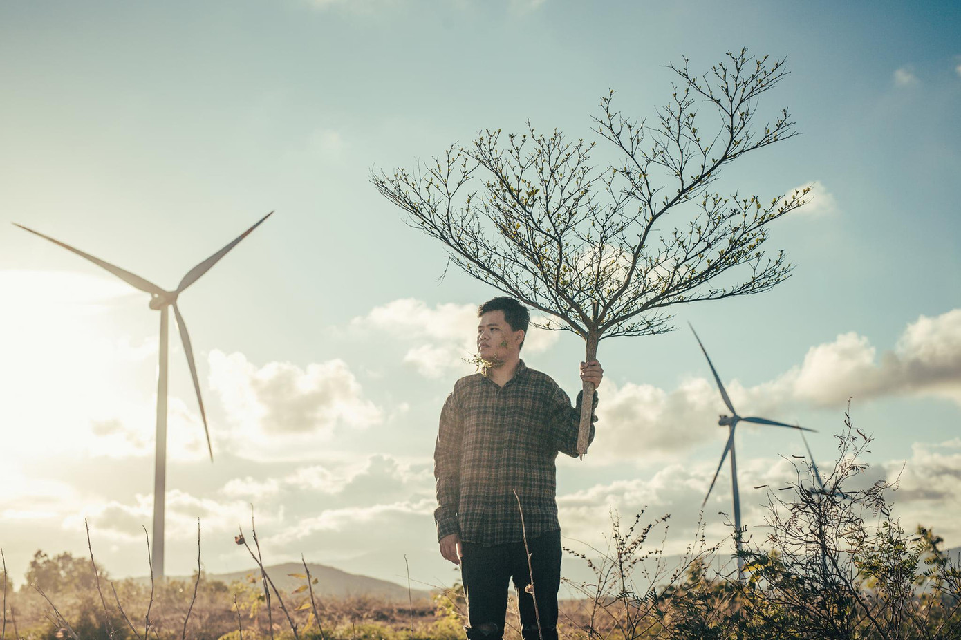 Bức ảnh được fb Hùng Quốc chụp tại Bình Thuận với hình ảnh quạt gió đặc trưng đã khiến nhiều người xem thích thú.