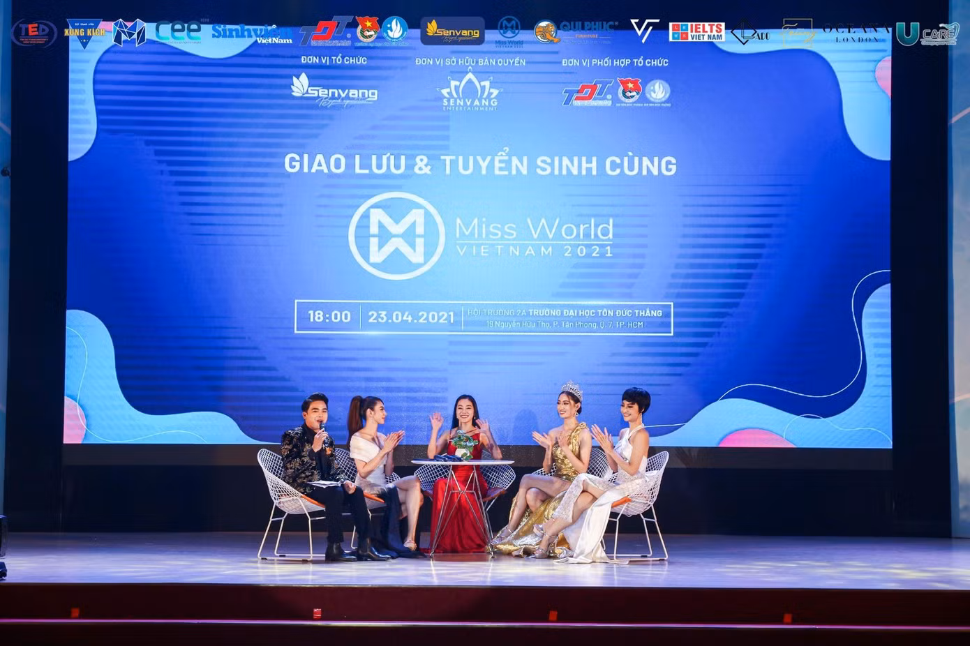 Phần Giao lưu &amp; Tuyển sinh MISS WORLD Việt Nam 2021 với sự góp mặt của Hoa hậu Lương Thuỳ Linh, Á hậu Kiều Loan, Chủ tịch Miss World Vietnam - Phạm Kim Dung và Người đẹp Thuỳ Tiên.