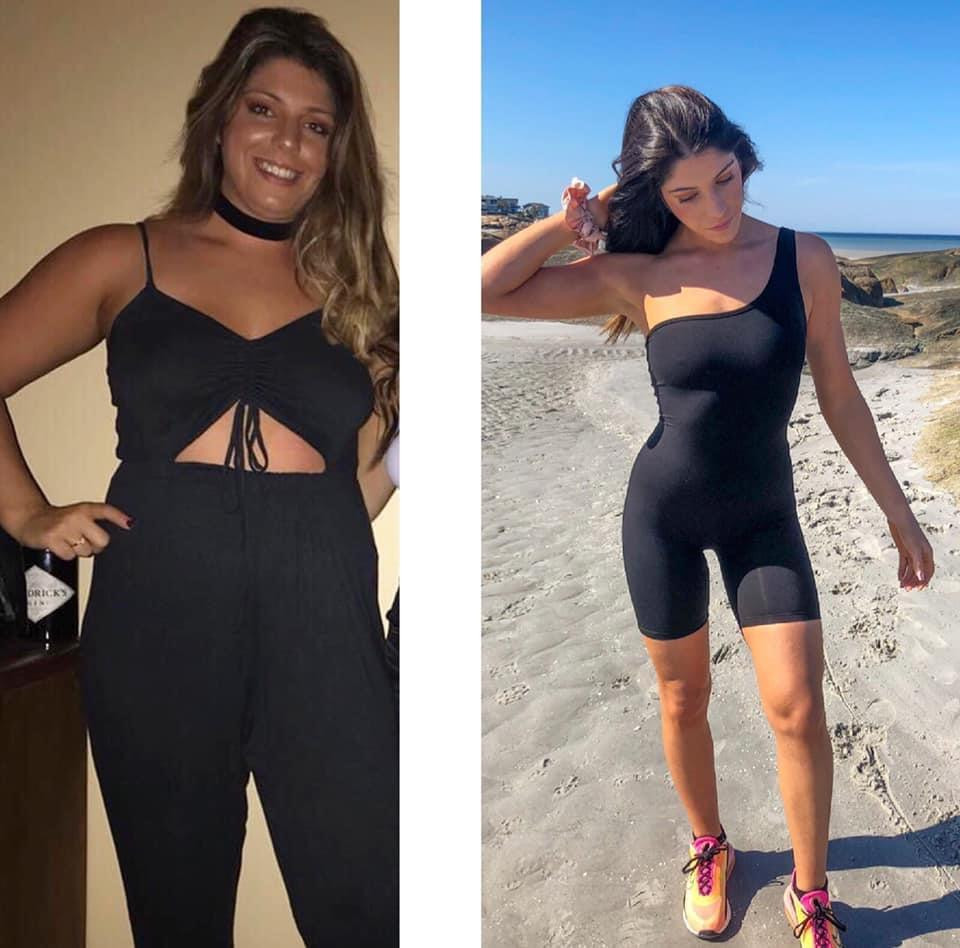 Mollica trước và sau khi thay đổi chế độ ăn uống, rèn luyện