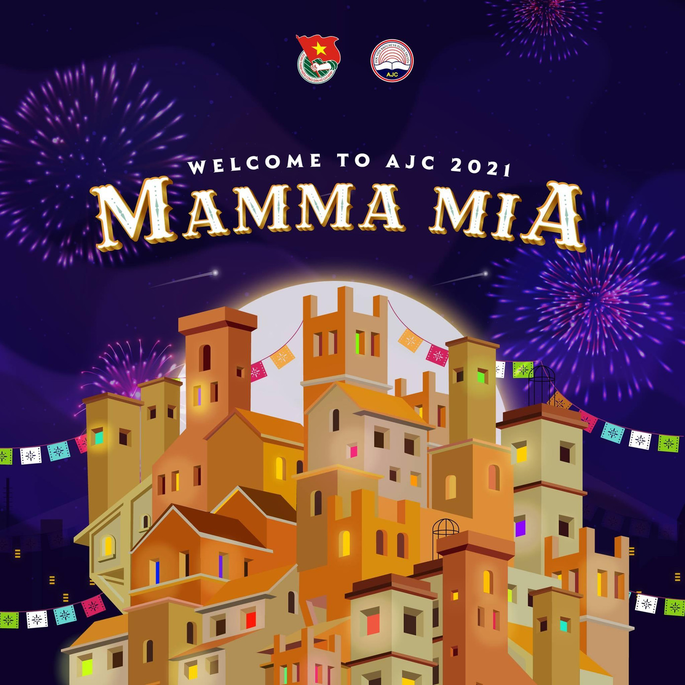 Giao diện đầy ấn tượng của Welcome to AJC 2021 - Mamma Mia.