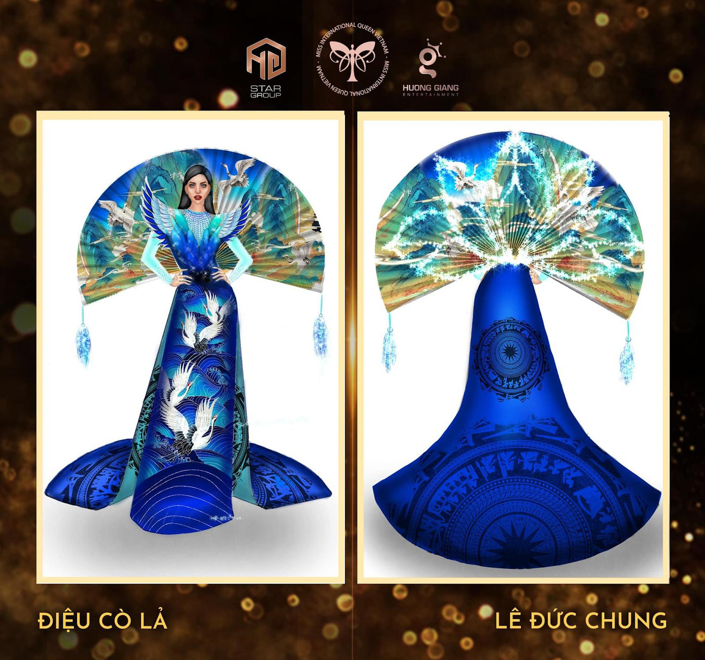 Bản vẽ: “Điệu Cò Lả” - Bài dự thi của Lê Đức Chung.