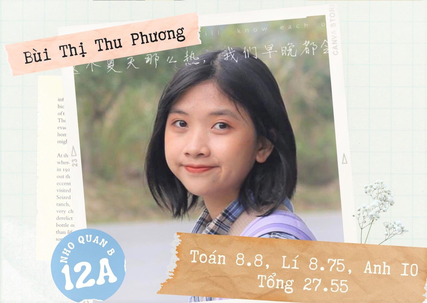 Chân dung nữ sinh đạt điểm 10 môn Tiếng Anh trong kỳ thi THPT 2021. Chân dung nữ sinh đạt điểm 10 môn Tiếng Anh trong kỳ thi THPT 2021.