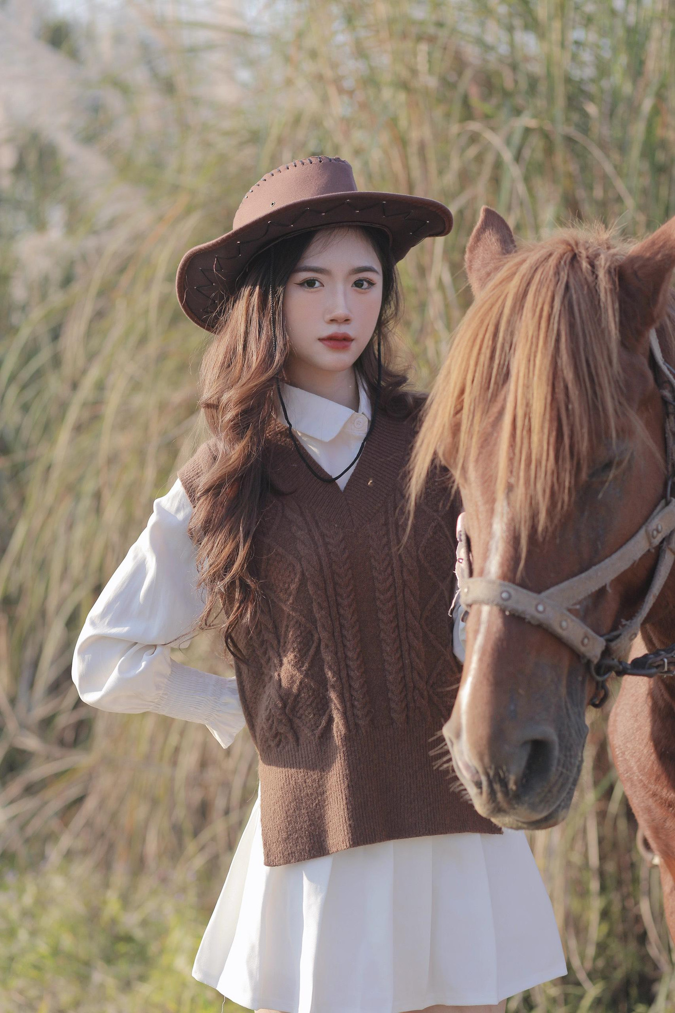 Hình ảnh "nàng cao bồi" của Lan Nhi. Hình ảnh "nàng cao bồi" của Lan Nhi.