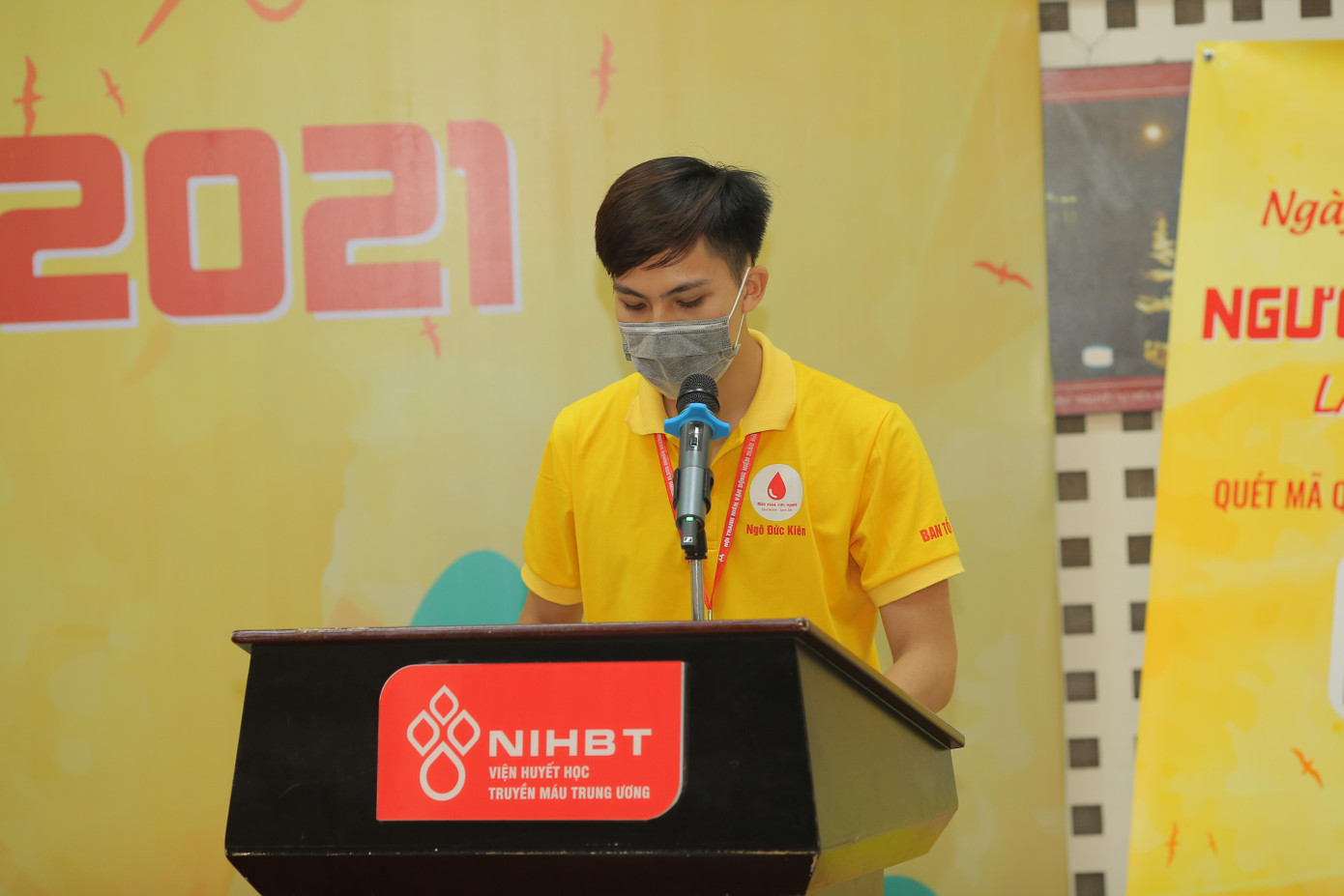 Anh Ngô Đức Kiên - Trưởng BTC Ngày hội hiến máu Người Việt trẻ 2021.