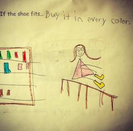 Điền tiếp câu: Nếu đôi giày vừa vặn…. Trả lời: …. Hãy mua nó với tất cả các màu