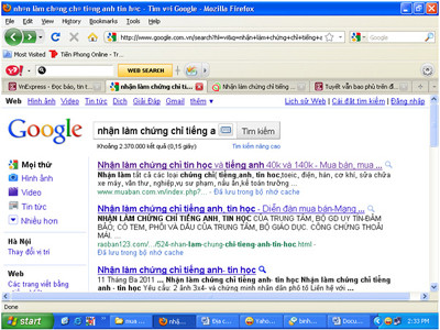 Trên mạng Internet nhan nhản các lời rao “nhận làm chứng chỉ tiếng Anh, tin học”