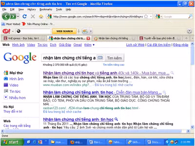Trên mạng Internet nhan nhản các lời rao “nhận làm chứng chỉ tiếng Anh, tin học”