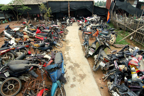 Tề Lỗ thuộc được nhiều nguời biết đến là ngôi làng đập xe máy cũ các loại để bán