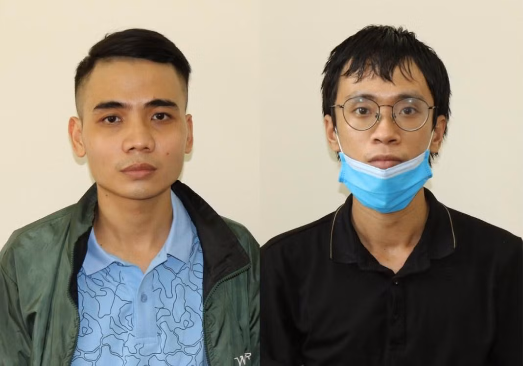Hai đối tượng Ngọc và Quý bị cơ quan Công an Quảng Bình bắt vì hành vi cho vay nặng lãi