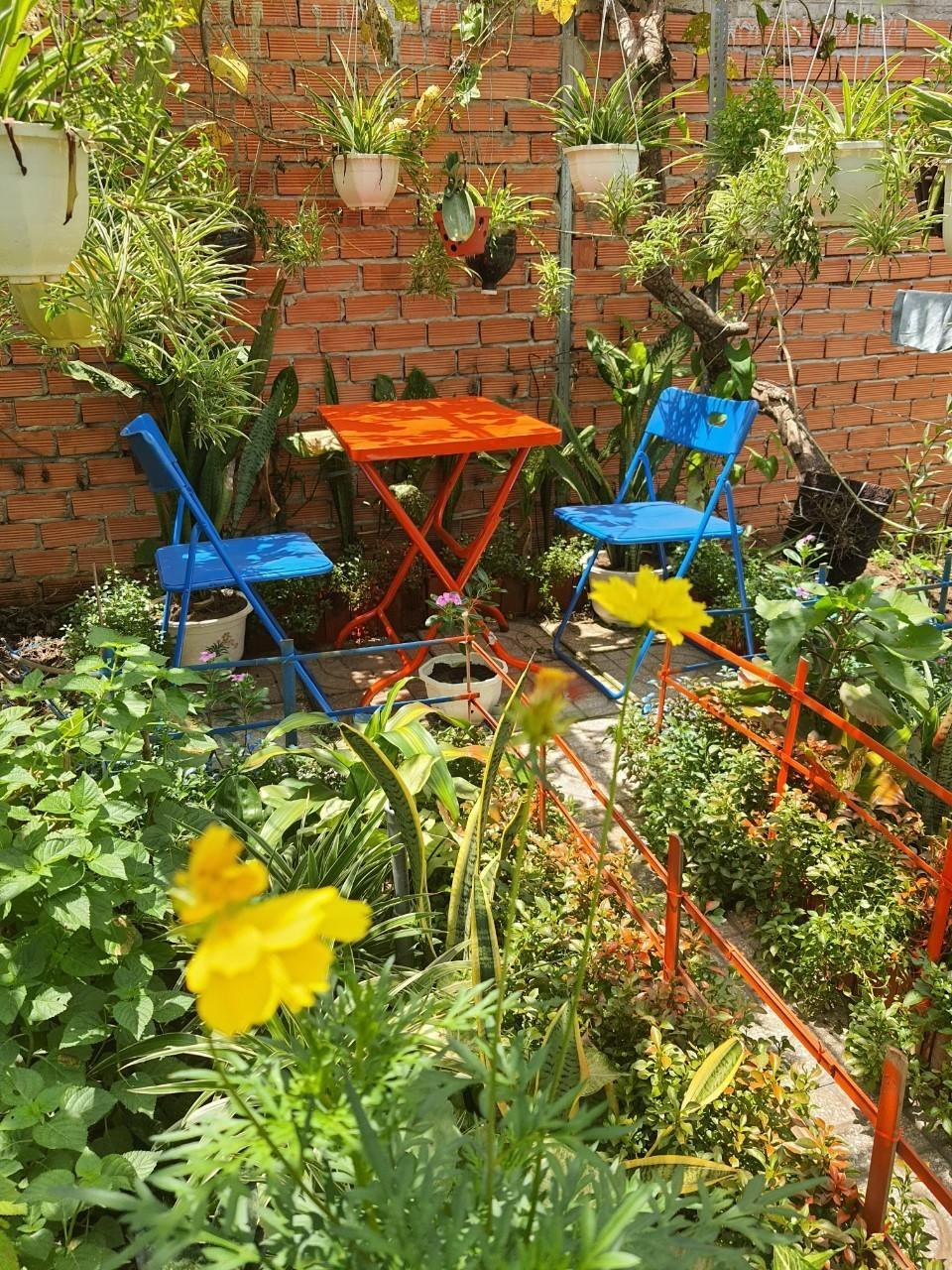 Vợ chồng chị Diễm dành nhiều thời gian chăm sóc vườn rau, hoa trong lúc ở nhà điều trị COVID-19. Vợ chồng chị Diễm dành nhiều thời gian chăm sóc vườn rau, hoa trong lúc ở nhà điều trị COVID-19.