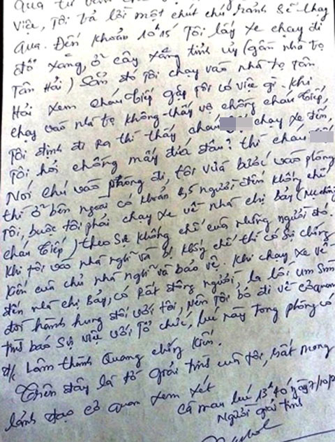 Bản giải trình của thẩm phán Mộng nêu sang nhà nghỉ để 