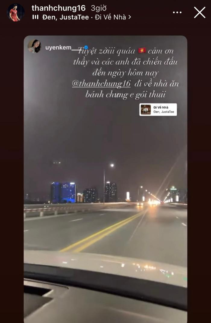Thành Chung lái xe về quê ngay trong đêm