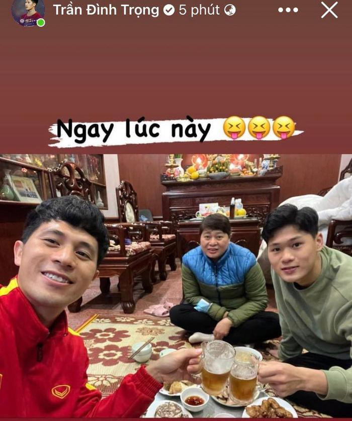 Đình Trọng kịp ăn bữa cơm ngày mùng 1 cùng gia đình