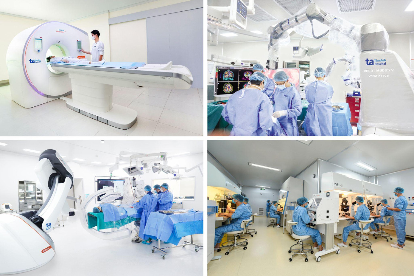 Hệ thống BVĐK Tâm Anh sở hữu thiết bị tân tiến bậc nhất thế giới. Trong ảnh: Siêu máy chụp CT Somatom Force VB30, Robot Modus V Synaptive tích hợp AI, Robot Artis Pheno và Phòng sạch chuẩn IOS 5 duy nhất tại Việt Nam. Hệ thống BVĐK Tâm Anh sở hữu thiết bị tân tiến bậc nhất thế giới. Trong ảnh: Siêu máy chụp CT Somatom Force VB30, Robot Modus V Synaptive tích hợp AI, Robot Artis Pheno và Phòng sạch chuẩn IOS 5 duy nhất tại Việt Nam.